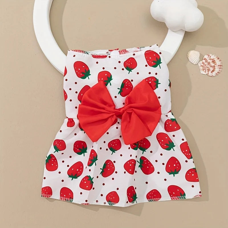 Soft & Sleeveless Floral Outfit for Cats and Dogs,