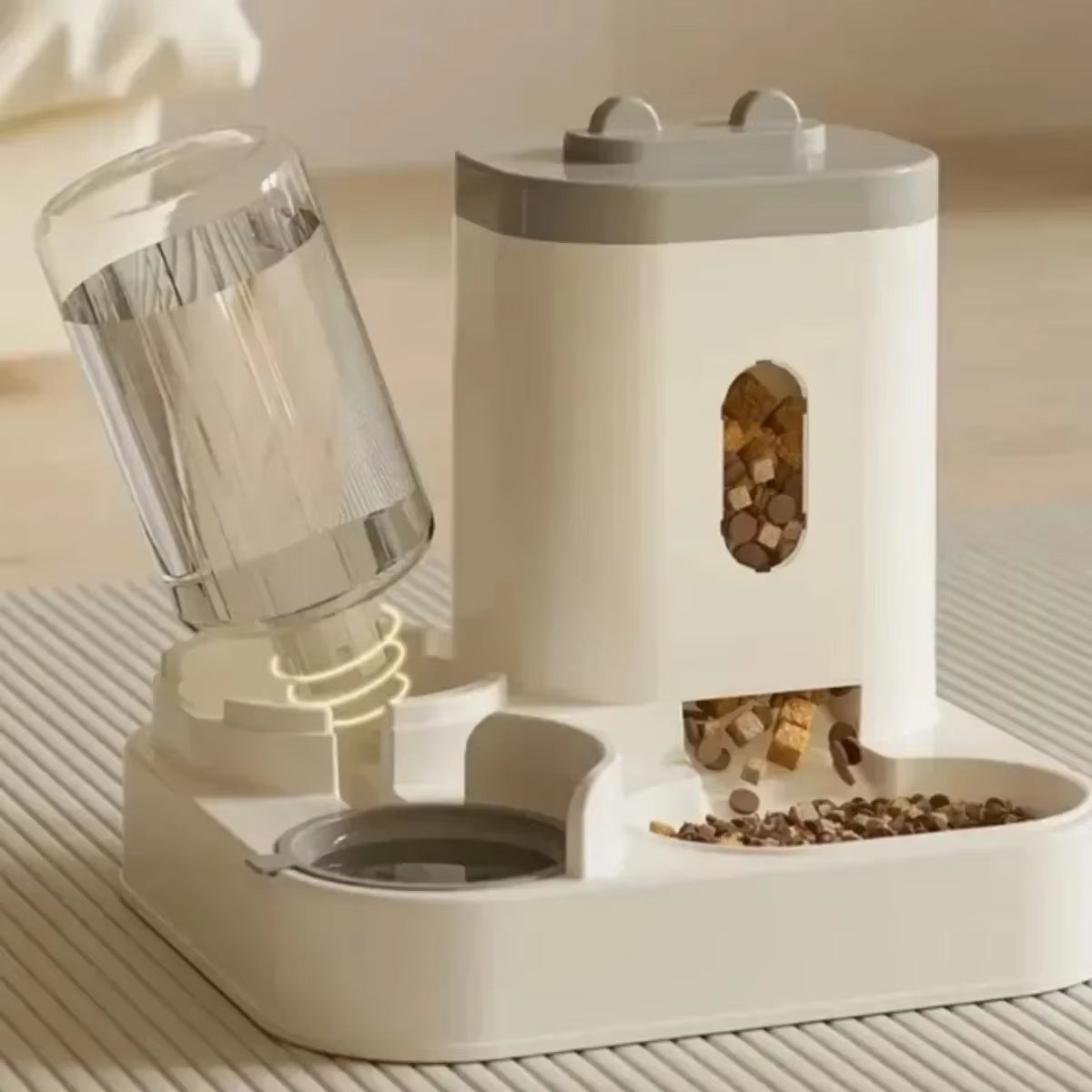 Automatic Feeder Dog Cat Food Bowl with Water Fountain