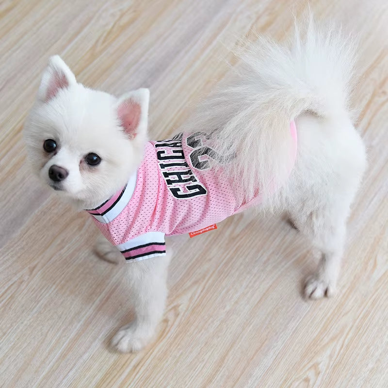 Mesh Breathable Dog Basketball Jersey