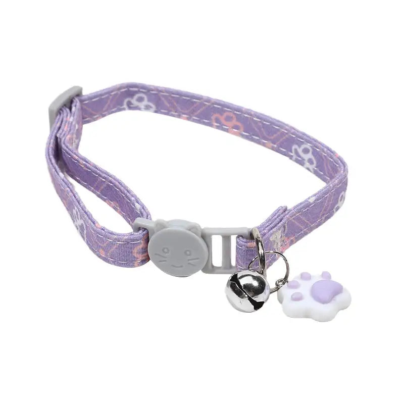 Adjustable Breakaway Pet Collar with Bell for Small Dogs and Kittens
