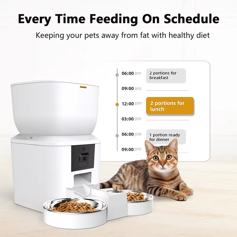 Automatic Cat Feeder with 1080P Camera Video