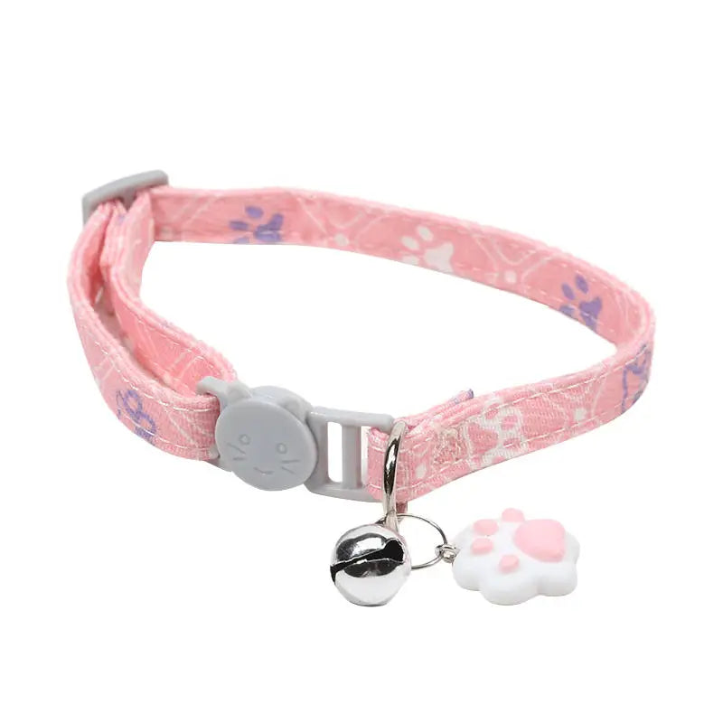 Adjustable Breakaway Pet Collar with Bell for Small Dogs and Kittens