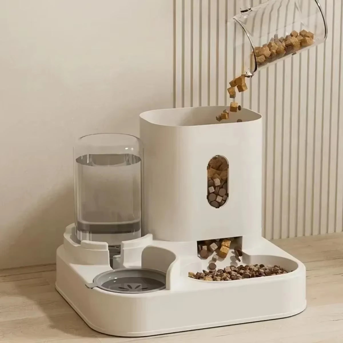 Automatic Feeder Dog Cat Food Bowl with Water Fountain
