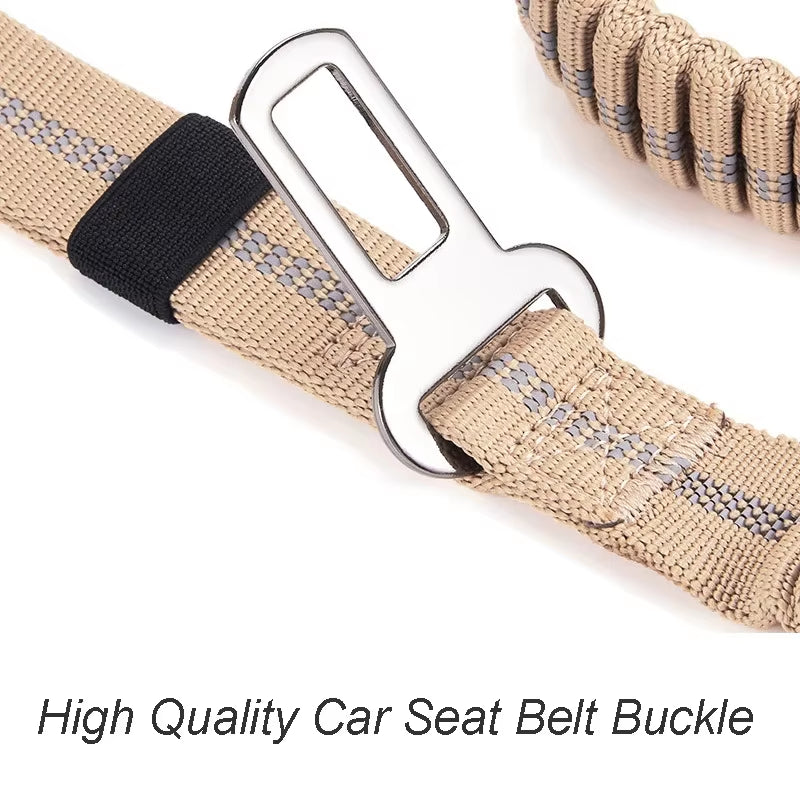 Shock Absorbing Pet Leashe with Car Seatbelt for Large Dog