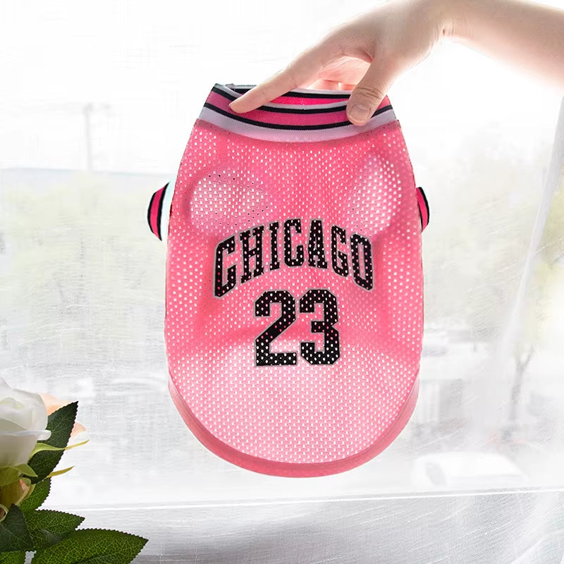 Mesh Breathable Dog Basketball Jersey