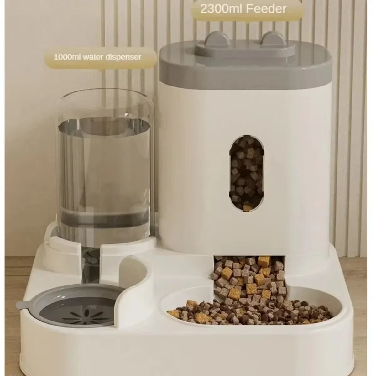 Automatic Feeder Dog Cat Food Bowl with Water Fountain