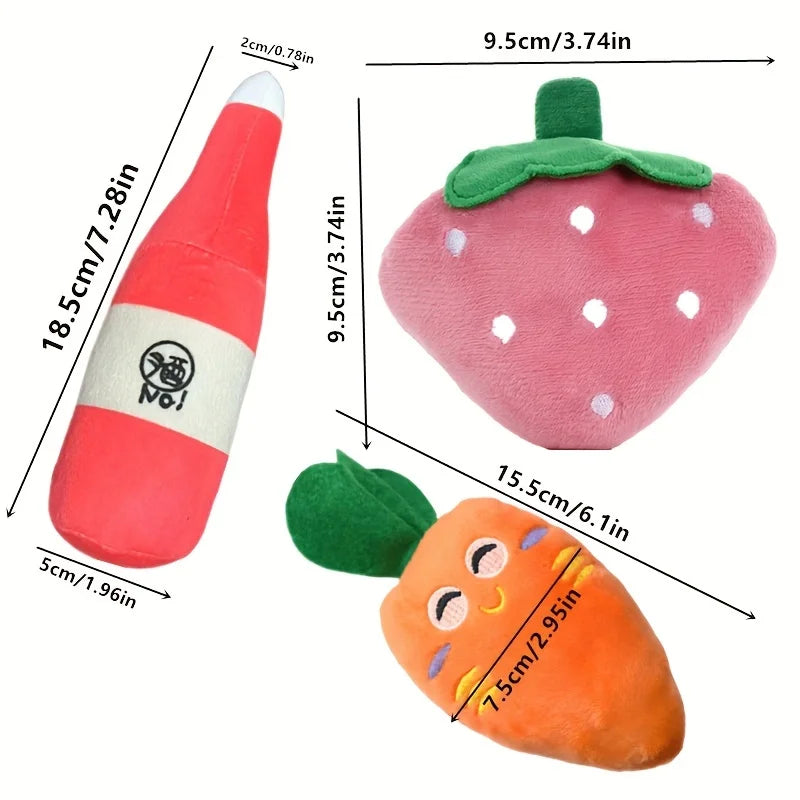 10Pcs Pet Teething Toys Stuffed Plush Puppy Toys. 