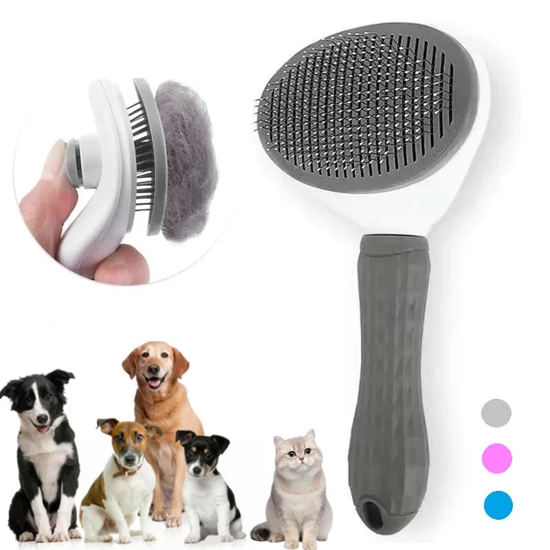 Self-Cleaning Pet Hair Remove Comb Cat Slicker Brush 