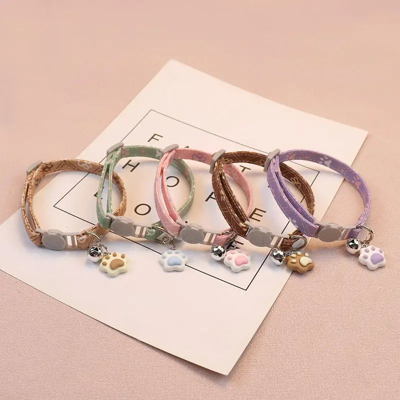 Adjustable Breakaway Pet Collar with Bell for Small Dogs and Kittens 