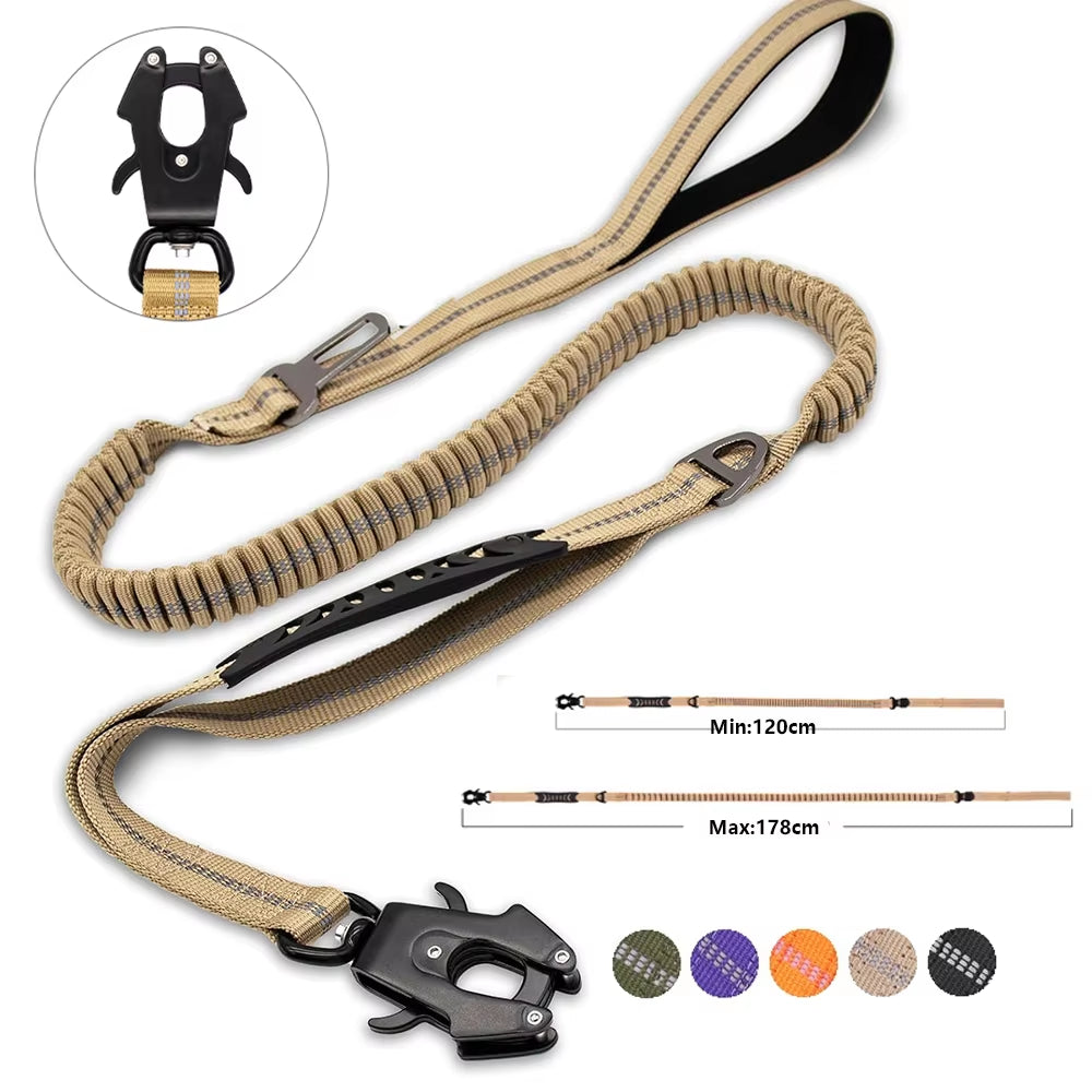Shock Absorbing Pet Leashe with Car Seatbelt for Large Dog     