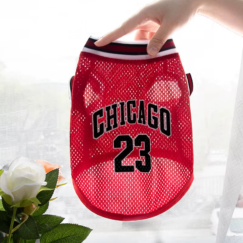 Mesh Breathable Dog Basketball Jersey 