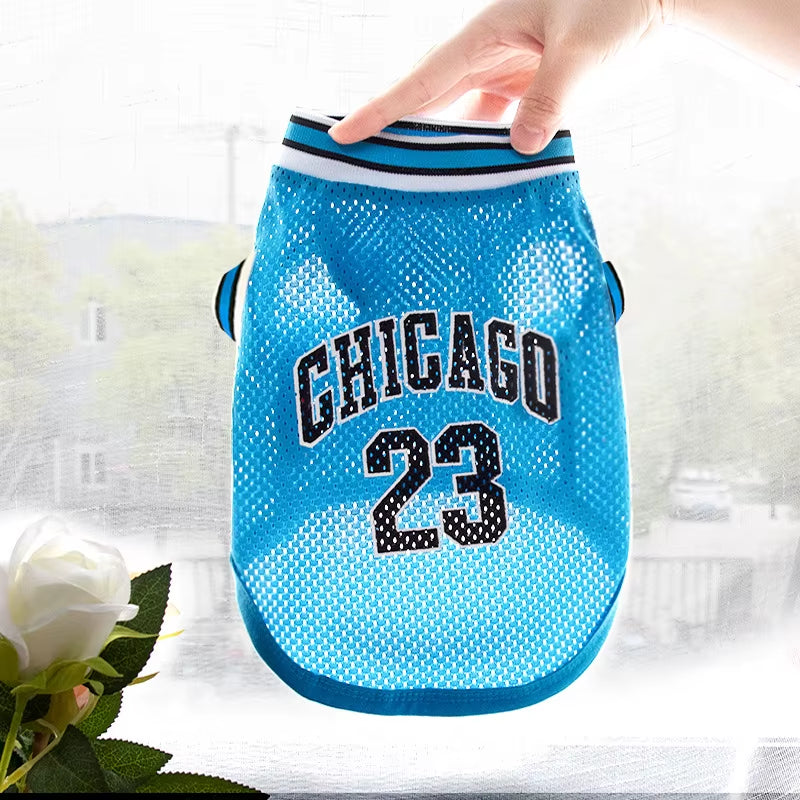 Mesh Breathable Dog Basketball Jersey 