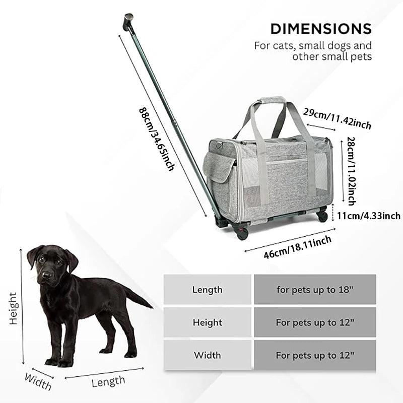 Pet Carrier for Dogs up to 7kg & Cat Airline Approved Dog Carrier 