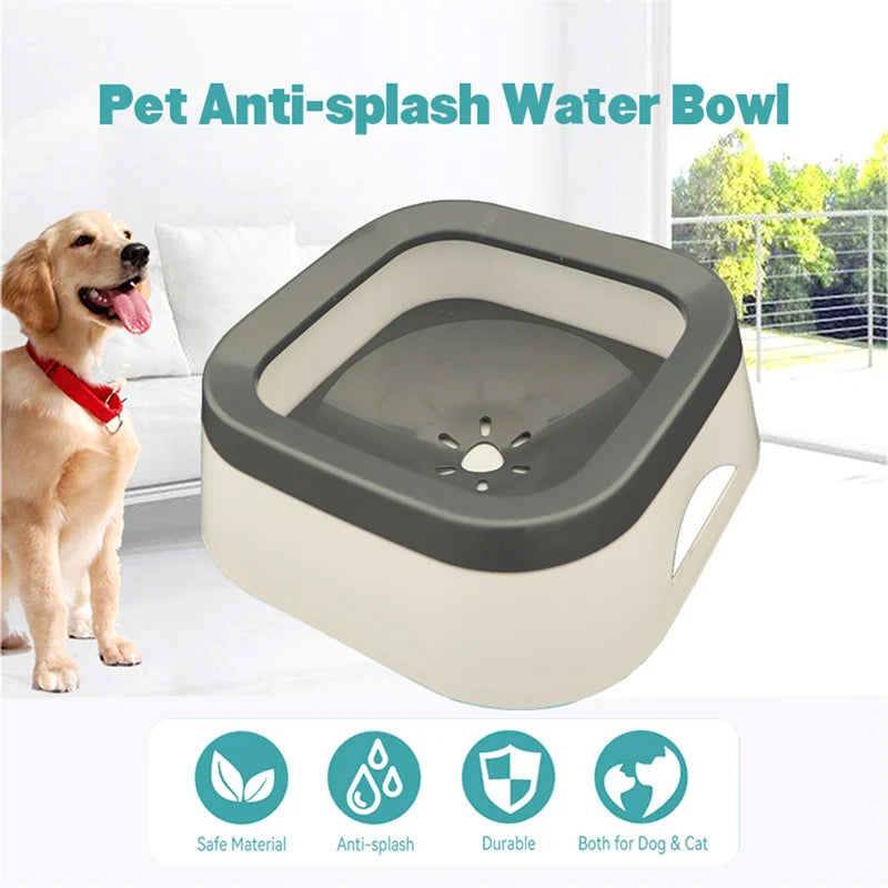 Anti-Splash Water Bowl for Dogs 1L 
