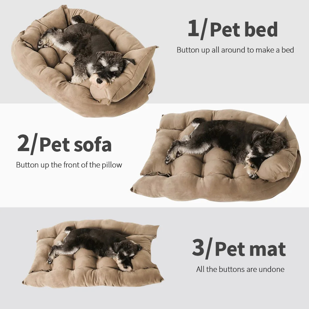 Multifunction Dog Bed Mat 3 in 1 Dogs Cat Sleeping Bed