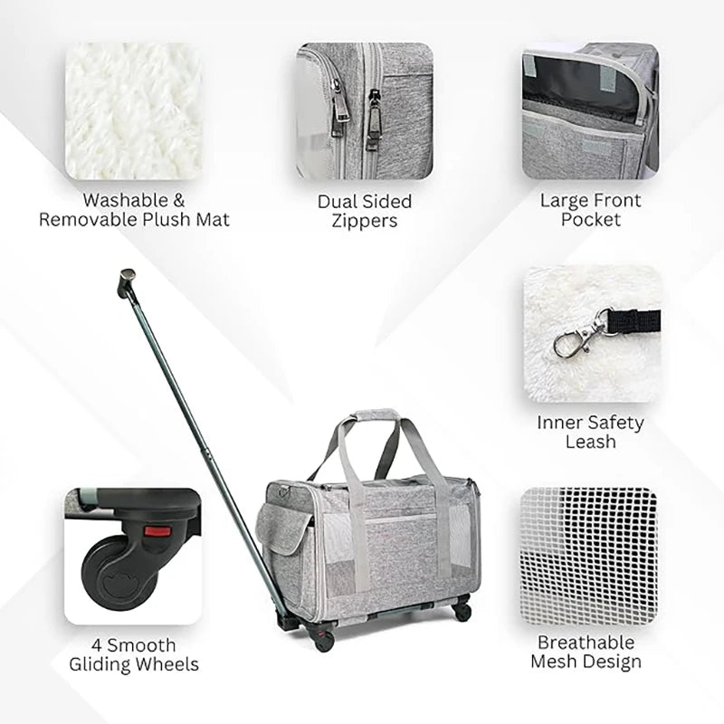 Pet Carrier for Dogs up to 7kg & Cat Airline Approved Dog Carrier 