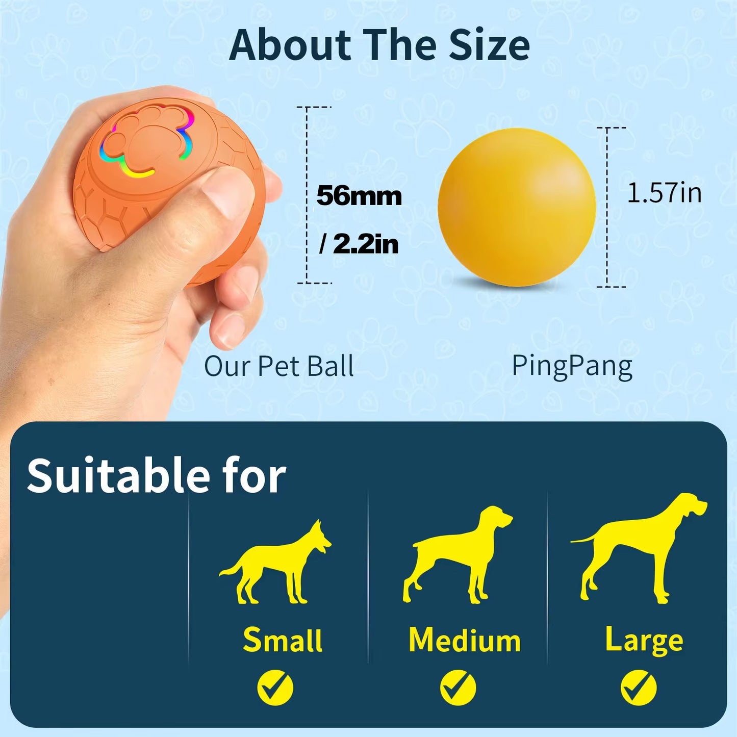 Smart Dog Toy Ball Electronic Interactive Pet Toy 