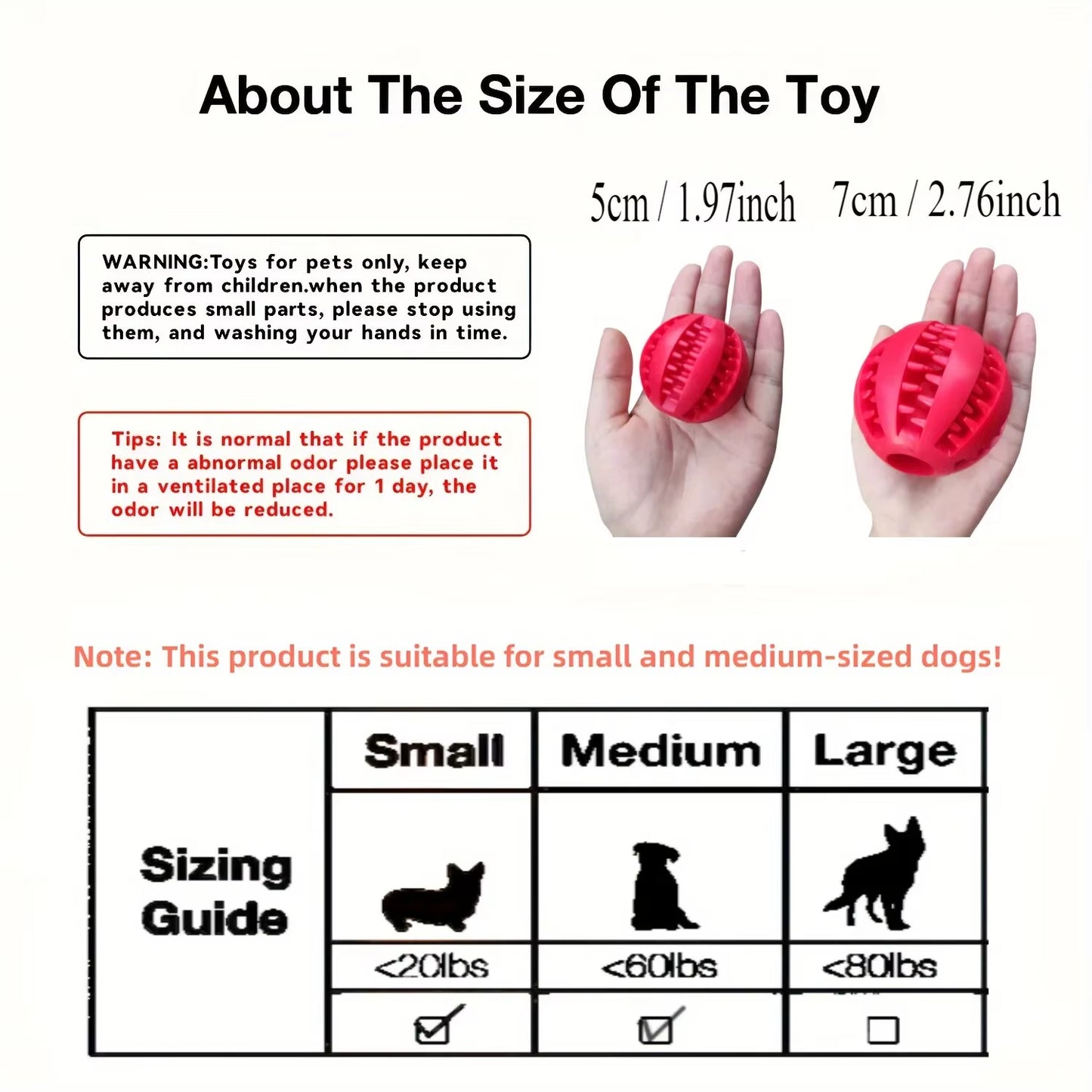 Dog Toy Ball, Nontoxic Bite Resistant 