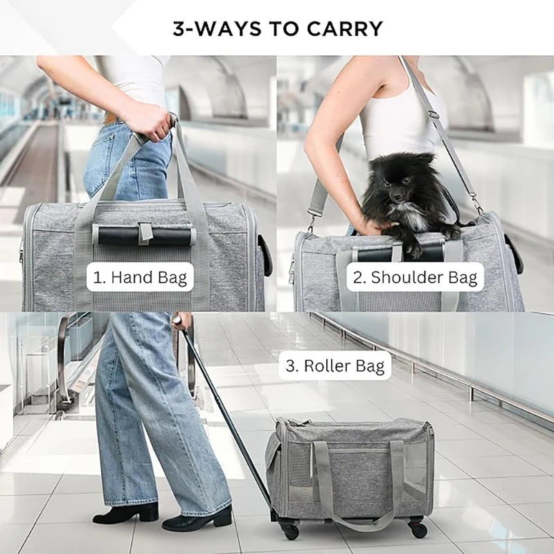 Pet Carrier for Dogs up to 7kg & Cat Airline Approved Dog Carrier 