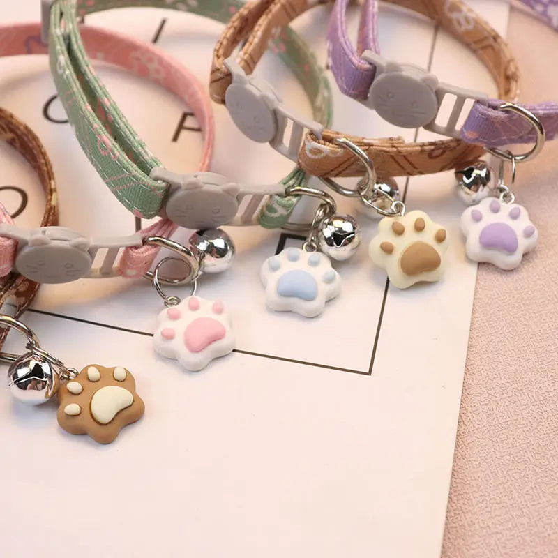 Adjustable Breakaway Pet Collar with Bell for Small Dogs and Kittens 