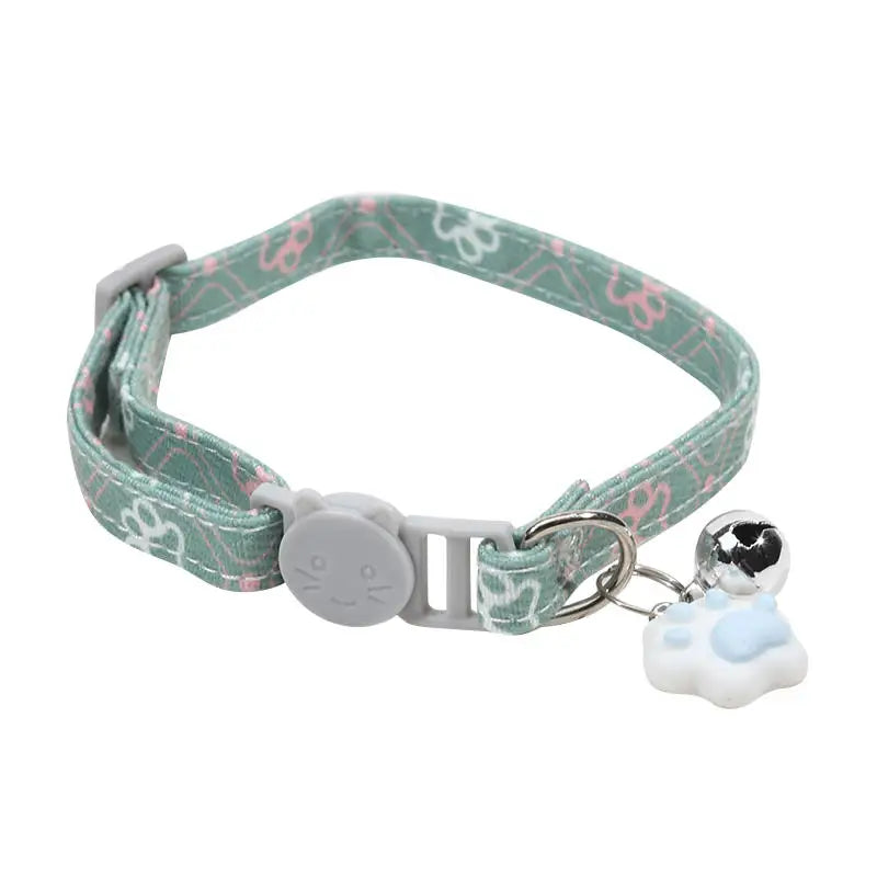 Adjustable Breakaway Pet Collar with Bell for Small Dogs and Kittens 