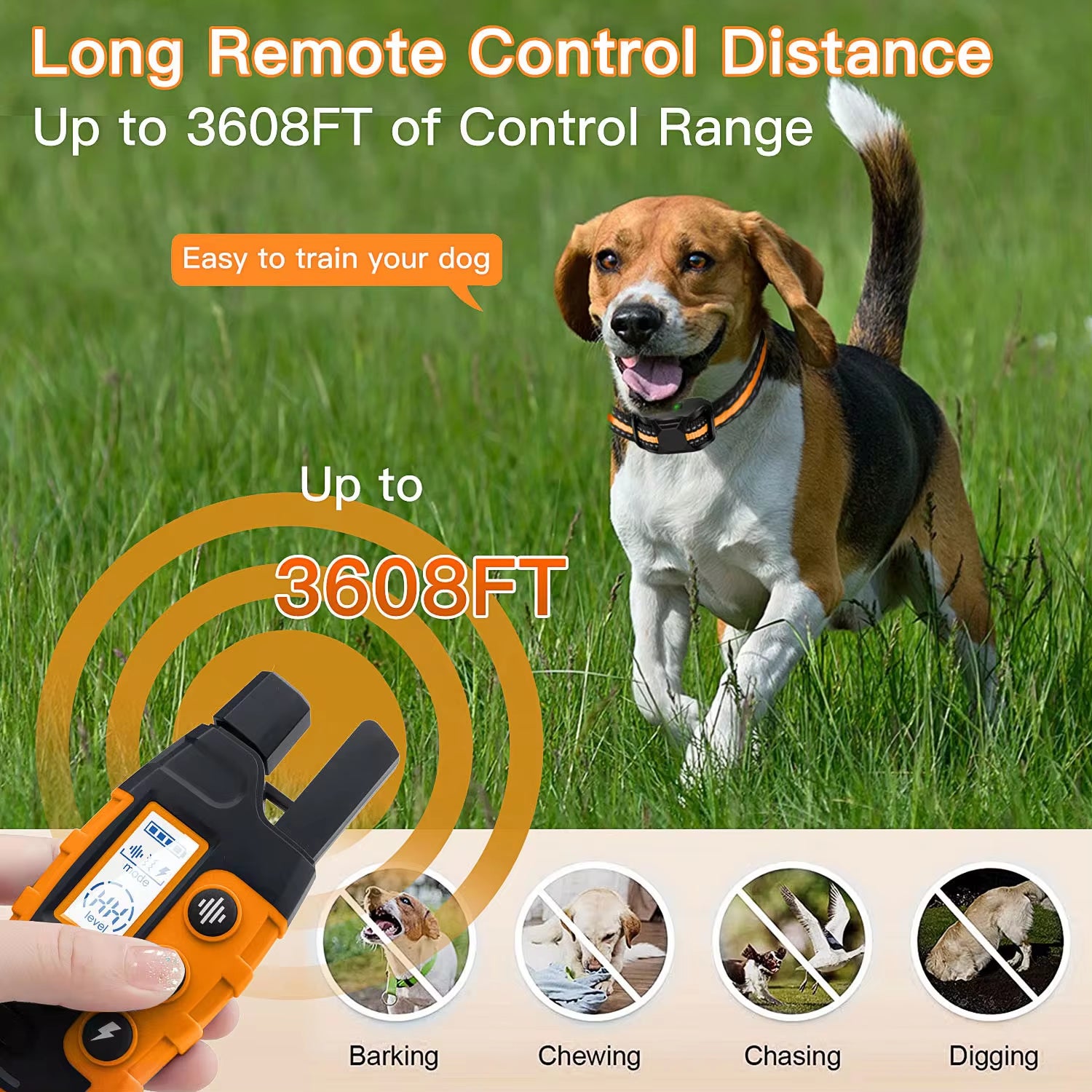 3300Ft Electric Dog Training Collar Remote Control 